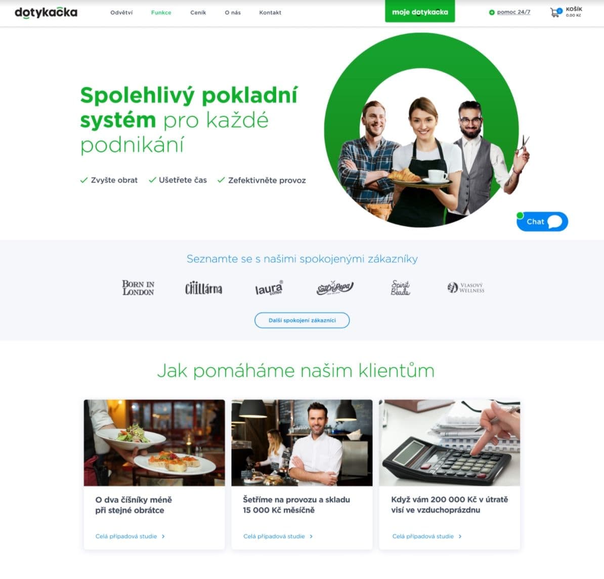 Corporate and E-commerce site for Dotykačka using Elementor