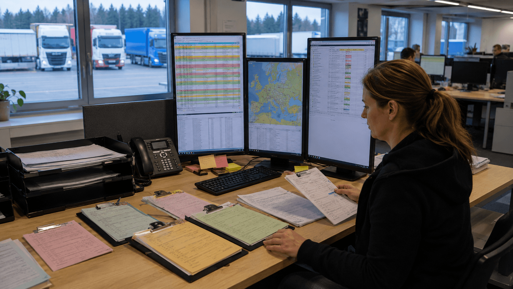 Triplet Planning (Truck-Trailer-Driver) Without Rewriting History